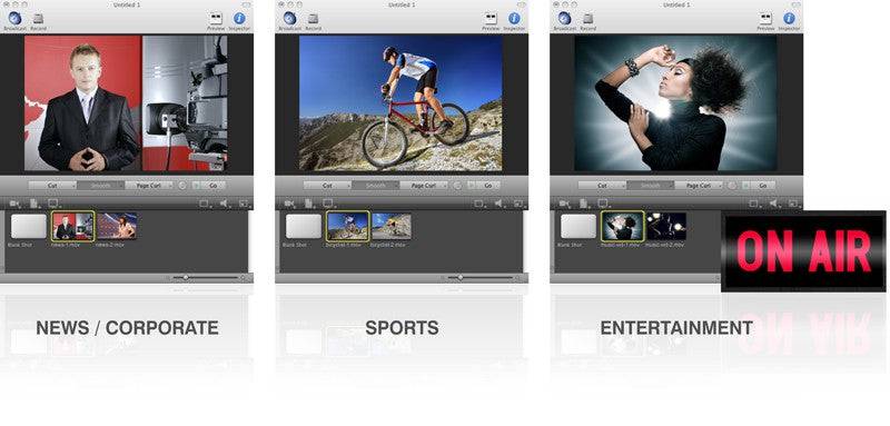 Telestream Wirecast Pro for Windows computer software interface showing live streaming and production controls. – image 4