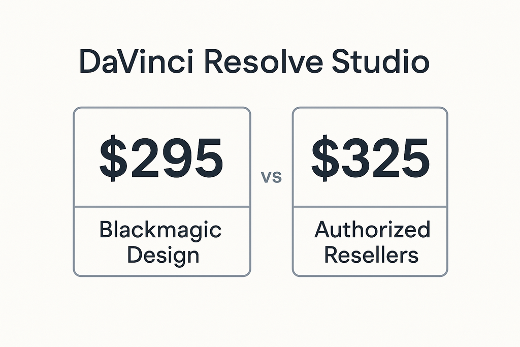 DaVinci Resolve Studio $295 vs $325