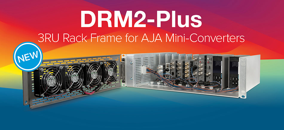 AJA DRM2-Plus: 3RU Rack Frame for Up to 24 Mini-Converters