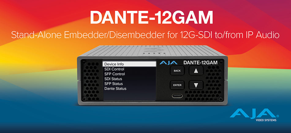 AJA DANTE-12GAM: Seamless Dante Audio Integration for 12G-SDI Workflows
