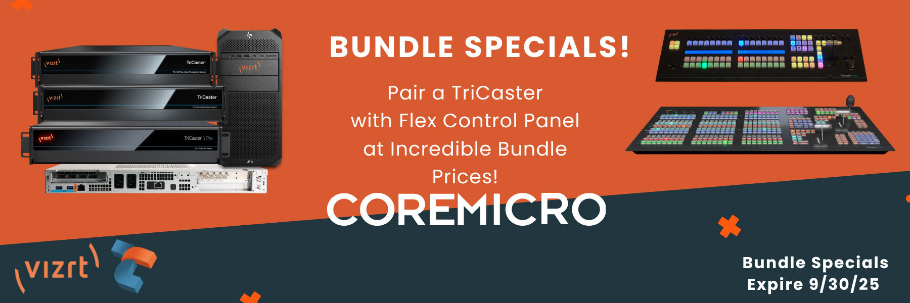 Vizrt TriCaster® Vizion & Flex Panel Bundle Promotion