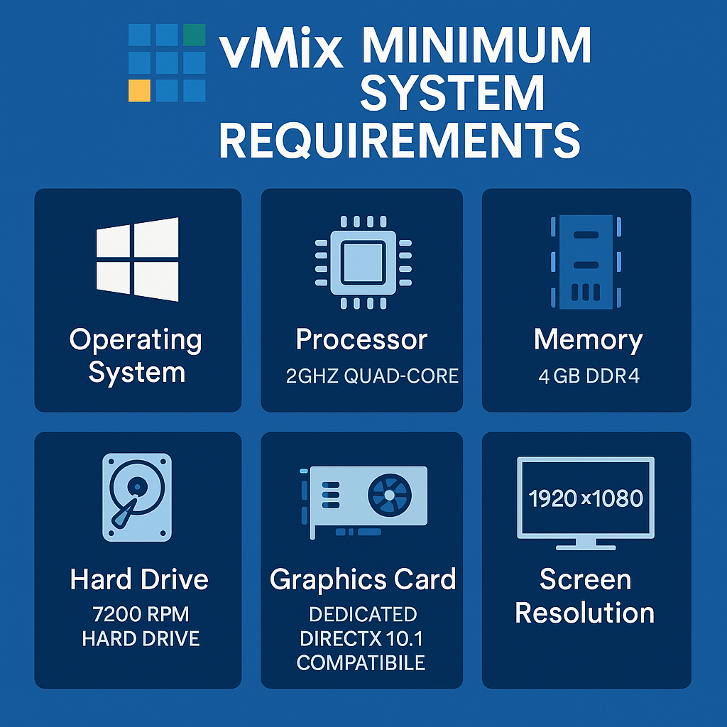 vMix Minimum System Requirements | Recommended Hardware & GPU