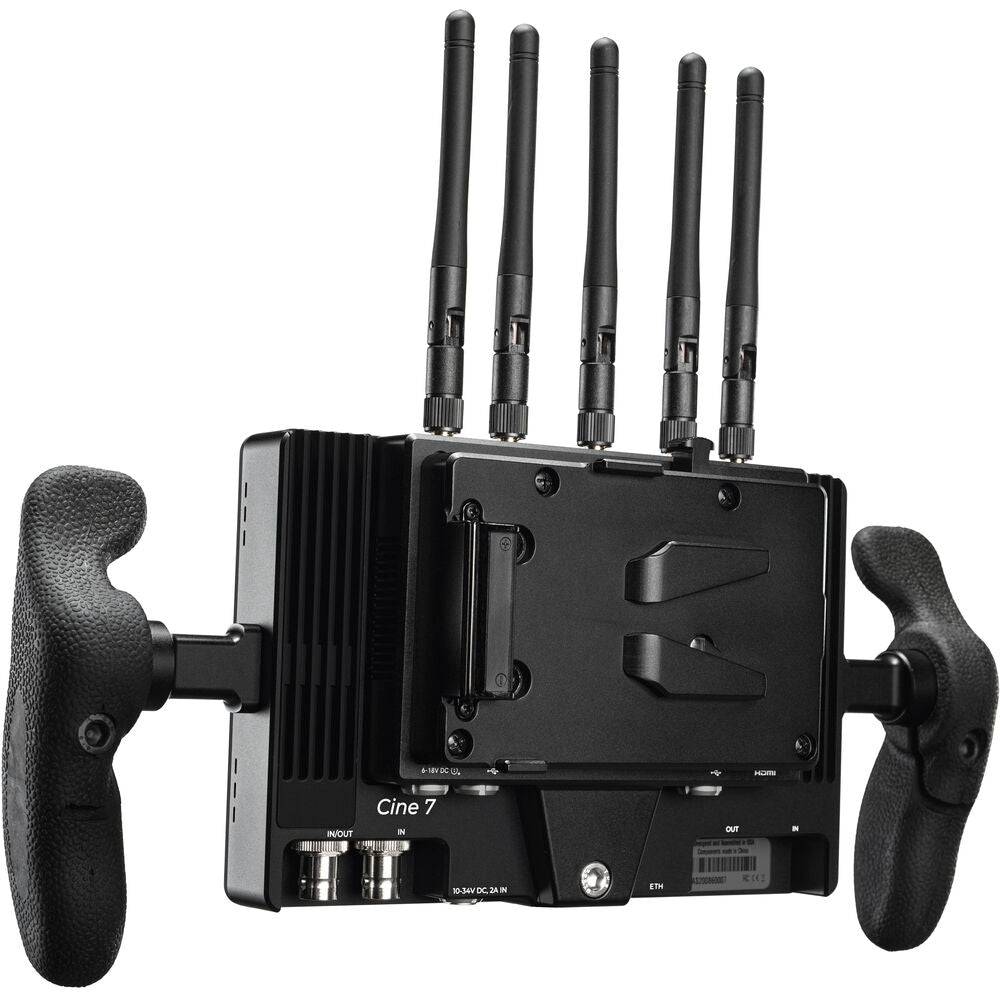 Teradek Bolt 4K RX monitor module for Cine 7 and 702, V-mount production equipment with sleek design and port connections. – image 9