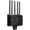 Teradek Bolt 4K RX monitor module for Cine 7 and 702 V-mount production equipment, shown attached to a camera rig.