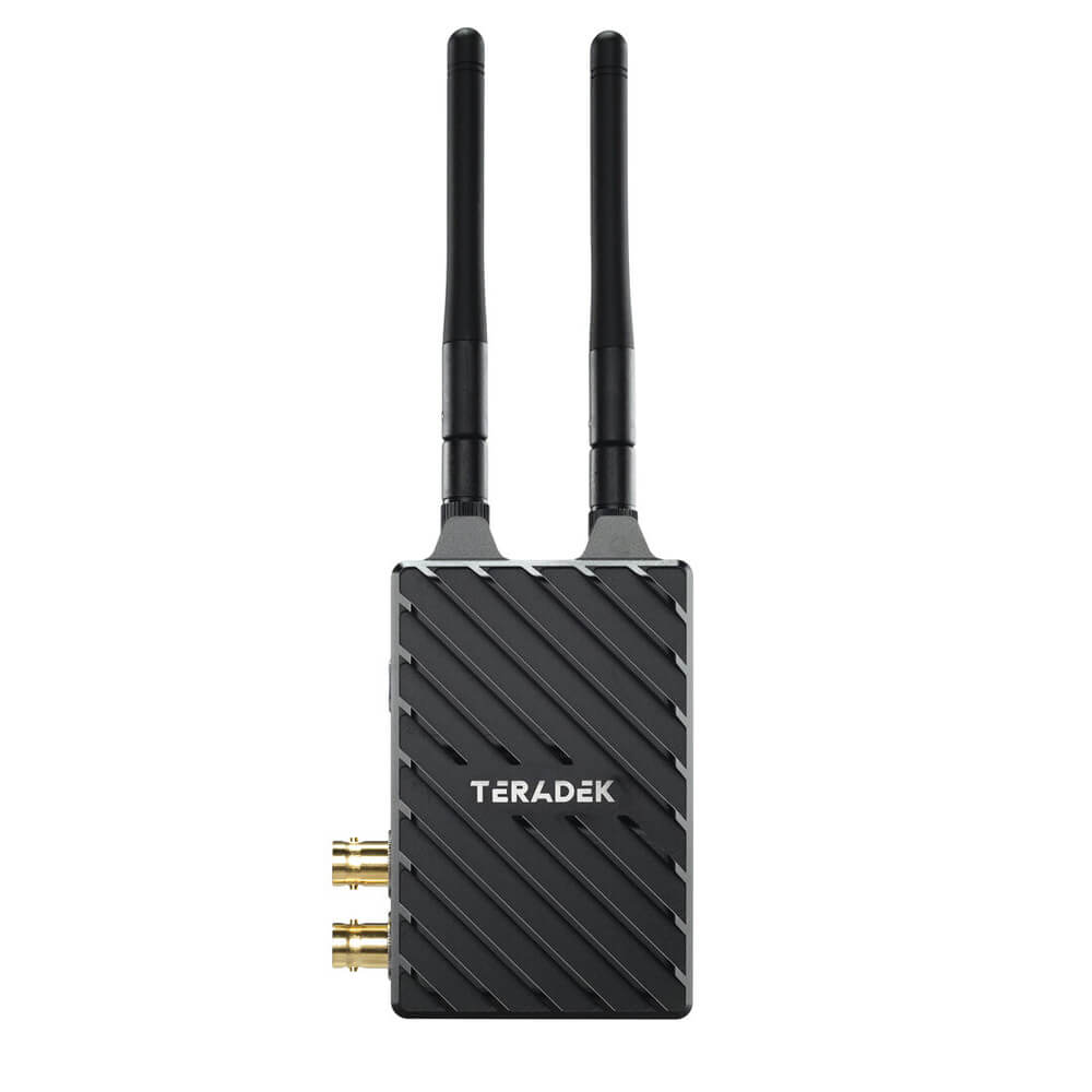 Teradek Bolt 4K LT 750 wireless kit with 3G-SDI and HDMI connections, featuring gold mount for professional production use. – image 4
