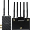 Teradek Bolt 4K LT 750 wireless kit with 3G-SDI and HDMI connections for professional video production, gold mount included.