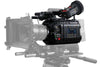 Blackmagic Design URSA Cine 17K 65 cinema camera with EVF, featuring large digital display and professional camera controls.