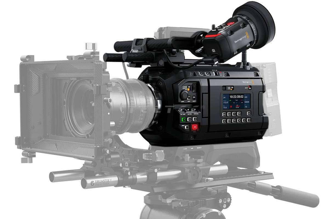 Blackmagic Design URSA Cine 17K 65 cinema camera with EVF, featuring large digital display and professional camera controls. – image 1