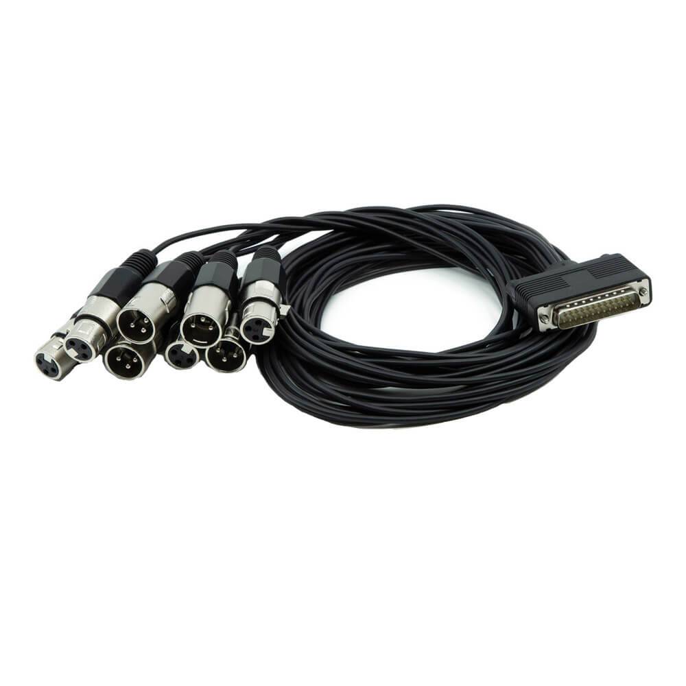 AJA 12G-AM XLR breakout cable with multiple XLR connectors for high-speed 12G-SDI video and audio connections. – image 1