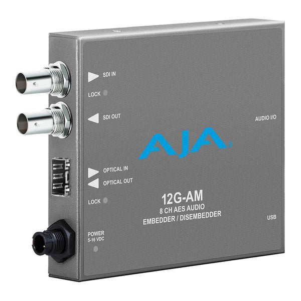 AJA 12G-AM 8-Channel AES Audio Embedder/Disembedder with Fiber Option - Coremicro – image 1