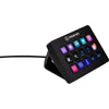 Elgato Stream Deck MK.2 black streaming controller with customizable buttons and LCD displays for live streaming setup.