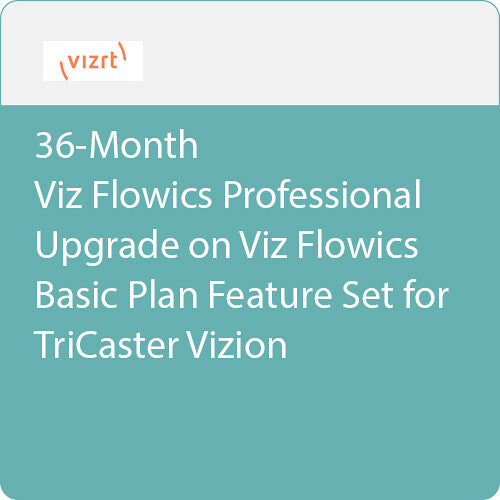 Vizrt Viz Flowics Professional Subscription Upgrade from Basic Plan for TriCaster Vizion (3-Year) – image 1