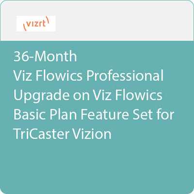 Vizrt Viz Flowics Professional Subscription Upgrade from Basic Plan for TriCaster Vizion (3-Year)