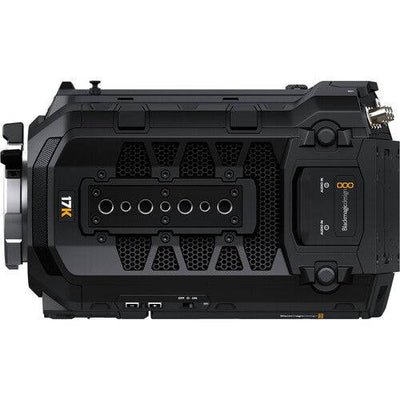 Blackmagic Design URSA Cine 17K 65 cinema camera with EVF, showcasing its large sensor and professional video capabilities.