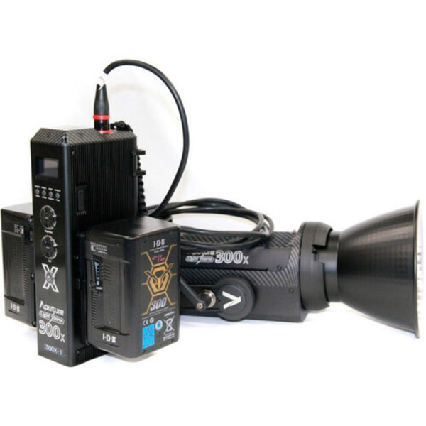 IDX System Technology CUE-J300 high-load V-mount battery with 286Wh capacity, shown with connectors and V-mount design. – image 5