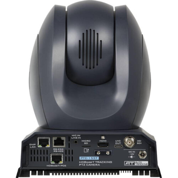 Datavideo PTC-155T HDBaseT PTZ camera with 30x optical zoom, black, featuring SDI, HDMI, and IP streaming capabilities. – image 2
