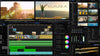 Grass Valley EDIUS X Workgroup video editing software interface on computer screen, showcasing editing timeline and tools.