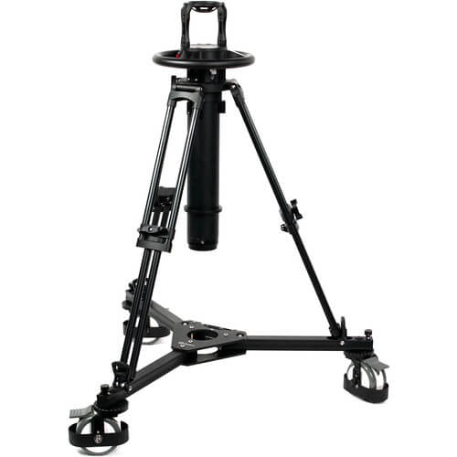 OZEN 20PED40 Agile 20 E-Z Load tripod system with handle and 100mm pedestal for video cameras, shown with handle in image. – image 2