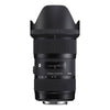 Sigma 18-35mm f/1.8 DC HSM Art lens for Canon EF, showing the lens with zoom and focus rings against a neutral background