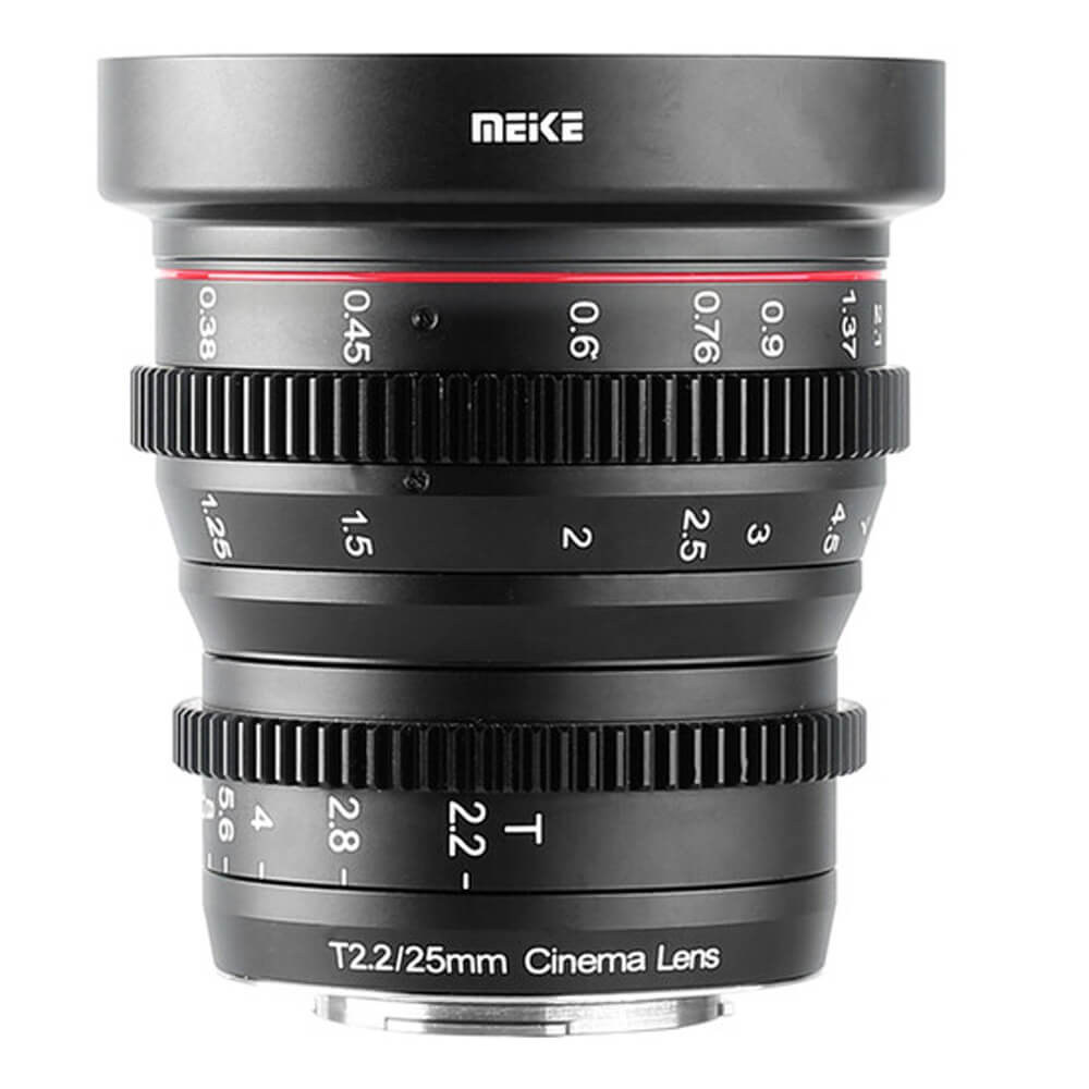 Meike 25mm T2.2 manual focus cinema lens for Fujifilm X mount with sleek design and smooth focus ring. – image 1