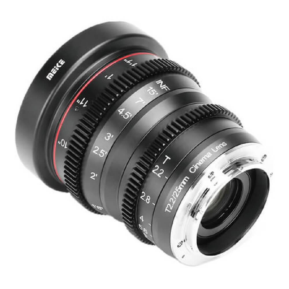 Meike 25mm T2.2 manual focus cinema lens for Fujifilm X Mount, featuring a sleek design and precise focusing ring. – image 2