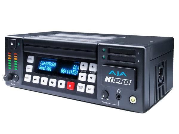 AJA Ki Pro portable ProRes video recorder with 500GB storage, compact design, and multiple input ports for professional video capture. – image 1