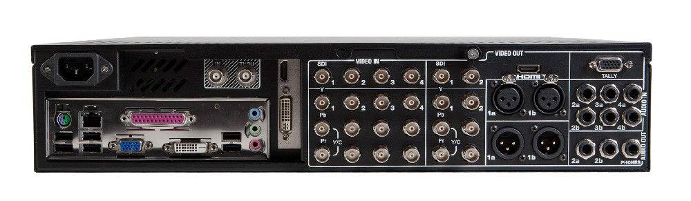 Rear view of Vizrt 3Play 425 video replay system with control surface, showcasing connection ports and professional broadcast equipment. – image 4