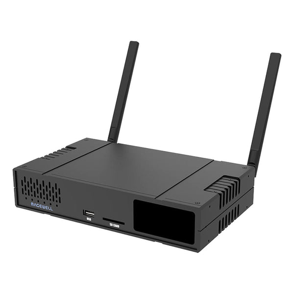 Magewell Ultra Encode AIO production equipment with sleek design and connectivity ports for video streaming and encoding. – image 1