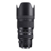 Sigma 50-100mm f/1.8 DC HSM Art Lens for Canon EF with a sleek black design, showcasing the front view and lens elements.