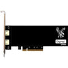 Osprey Raptor Series 1224 PCIe video capture device with dual HDMI 2.0 ports for 4K60 channel recording, top view.