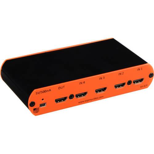 Osprey SH-41R 4x1 HDMI Switcher with Remote, HDCP Pass Through - Coremicro – image 2