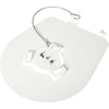 AIDA Imaging white ceiling mount bracket for PTZ cameras, top view showing sturdy mounting design and secure attachment points.