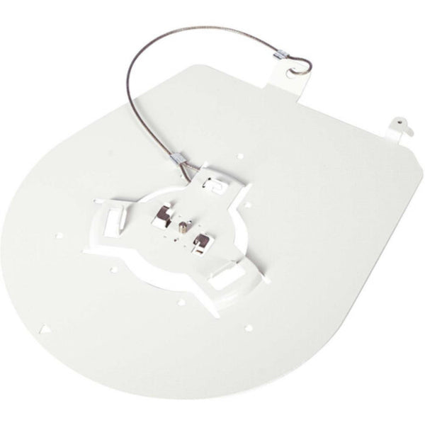 AIDA Imaging white ceiling mount bracket for PTZ cameras, top view showing sturdy mounting design and secure attachment points. – image 1