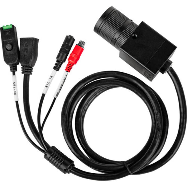 AIDA Imaging HD-100A-VF HD HDMI POV camera with 2.8-12mm lens and cable, showing front view of the multi-purpose camera. – image 2
