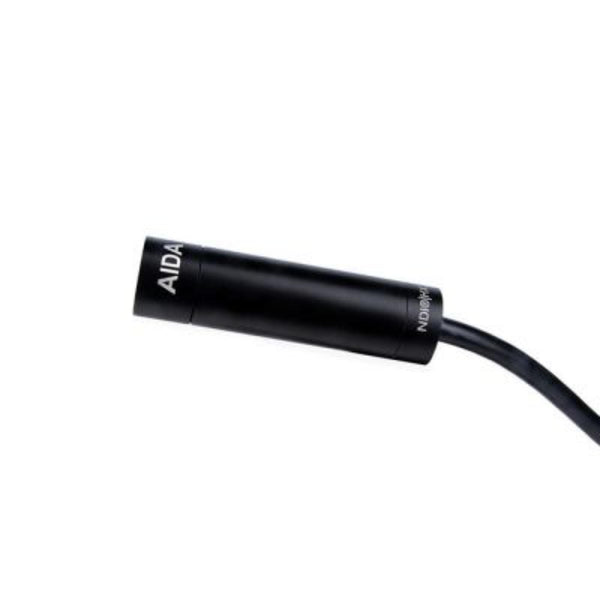 AIDA Imaging Full HD NDI HX IP weatherproof cylinder POV camera with side view, designed for multi-purpose surveillance and streaming. – image 1