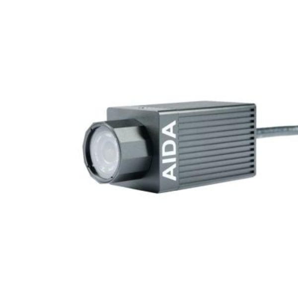 AIDA Imaging FHD POV camera with weatherproof IP67 rating, front view showing compact multi-purpose design and NDI|HX3 connectivity – image 1