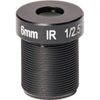 AIDA Imaging 6mm f/2.4 3MP M12 lens for AIDA HD-NDI-MINI camera, front view showing lens details and mounting interface.
