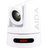 AIDA Imaging 4K NDI|HX3 PTZ camera in white with 30x optical zoom, 12G-SDI, SFP+ auto-tracking for broadcast and conference use