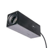 AIDA Imaging UHD 4K/60 NDI®|HX3/IP/SRT/HDMI 30X zoom POV camera viewed from the right side, showcasing the lens and connection ports.