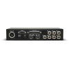 Rear view of Netgear AJA Io X3 multi-channel video capture device with Thunderbolt 3 ports and input/output connectors.