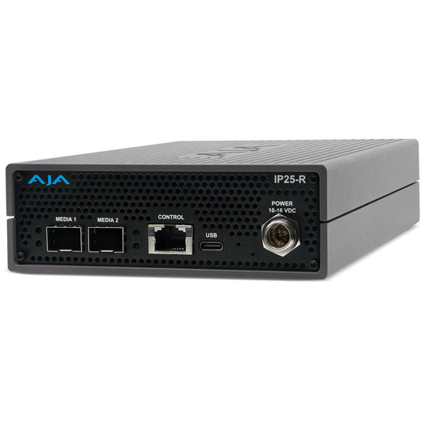 AJA IP25-R 4K SMPTE ST 2110 to 12G-SDI/HDMI Converter Front Right Side – image 1