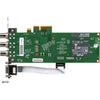 AJA KONA 1-T 3G-SDI 2K capture and playback card showing rear view with ports and connection interfaces.