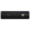 Blackmagic Design ATEM 4 M/E Constellation IP Plus video switcher with front view, featuring multiple control panels and input/output ports.