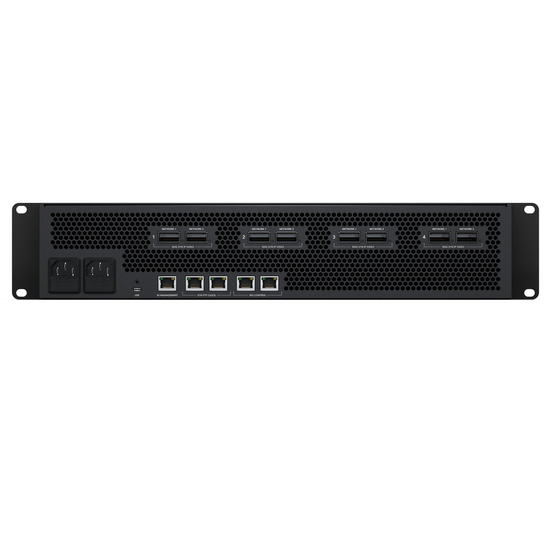 Blackmagic Design ATEM 4 M/E Constellation IP video switcher with rear panel and multiple input/output ports. – image 2