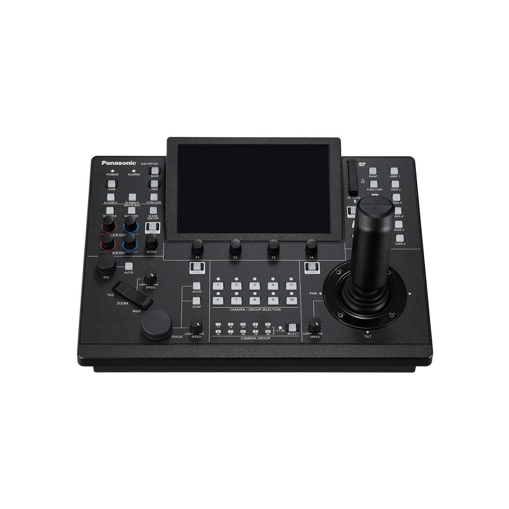 Panasonic AW-RP150 touchscreen remote camera controller for PTZ cameras, featuring a large display and control buttons. – image 7