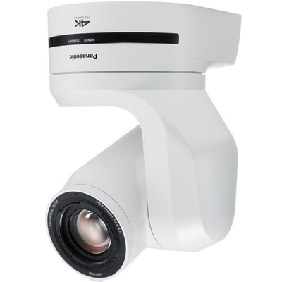 Panasonic AW-UE150A UHD 4K 20x PTZ Camera (White) Mounted