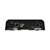 Rear view of Panasonic AW-UE50 4K PTZ camera showing SDI and HDMI ports in black, ideal for professional video broadcasting.