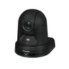 Panasonic AW-UE50 4K PTZ Camera in black with SDI and HDMI connections, featuring 24x optical zoom and sleek design.