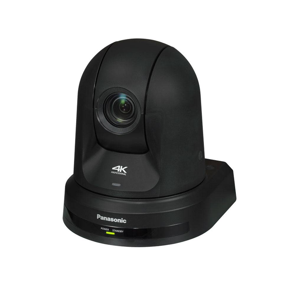 Panasonic AW-UE50 4K PTZ Camera in black with SDI and HDMI connections, featuring 24x optical zoom and sleek design. – image 4