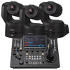 Panasonic AW-UE160 PTZ Camera 3-Pack (Black) + AW-RP150 Controller